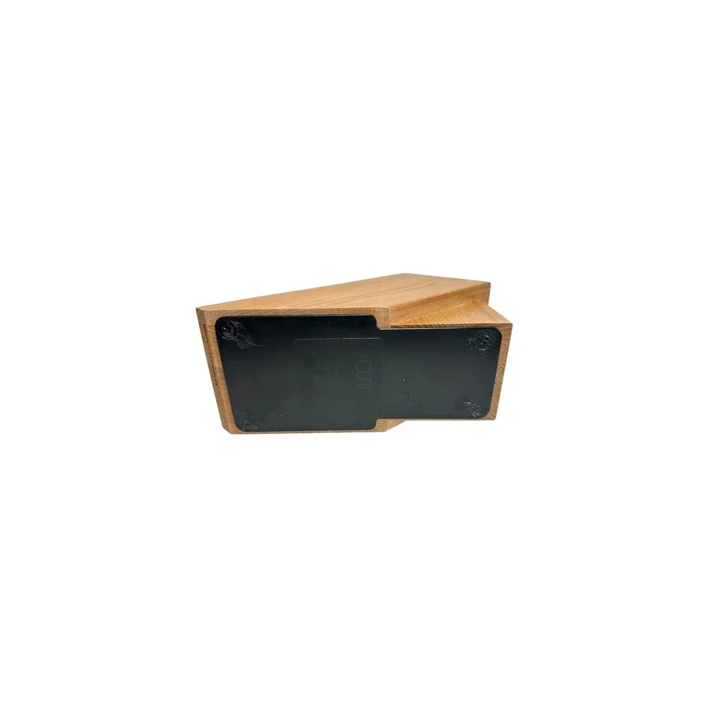 Cutco 5 Slot Oak Wood Knife Block Kitchen Storage Brown Good Made in USA‎